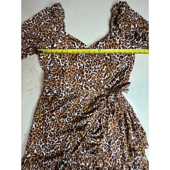 Lilly Pulitzer New Lila Cheetah Print Long Sleeve Mini Dress Size 14 - Picture 11 of 15